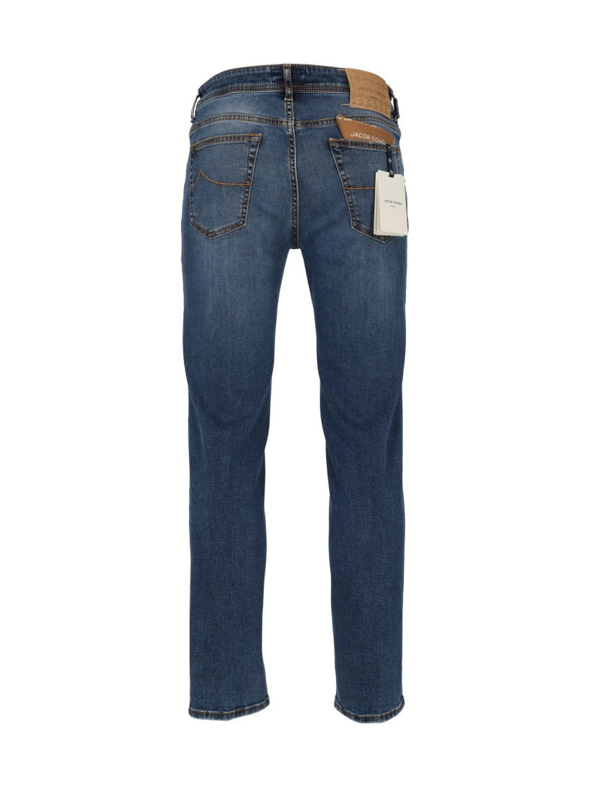 Jacob Cohen Cropped Slim Fit Jeans With Classic Five-Pocket Design