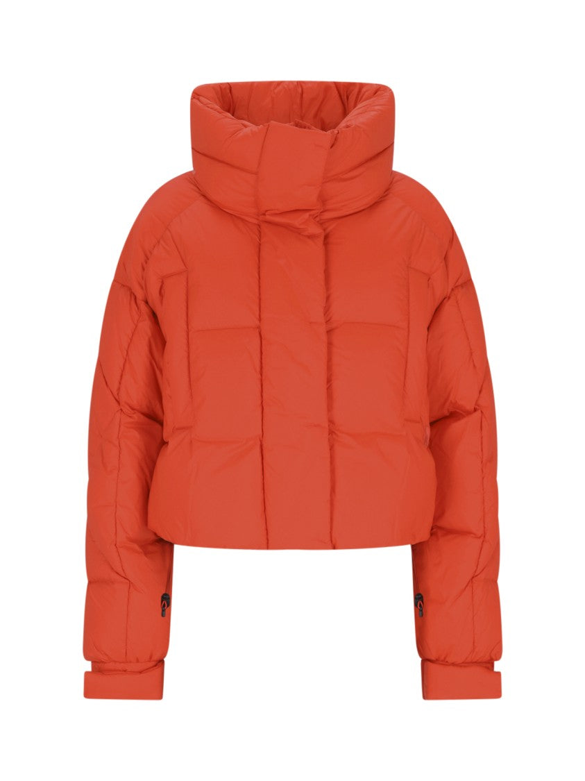 Bacon "Puffa Ring" Orange Quilted Nylon Down Jacket