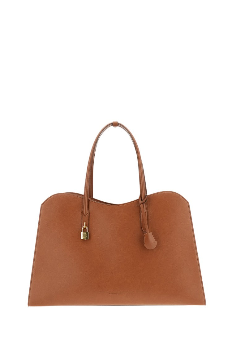 Stella Mccartney Brown Ryder Grainy Vegan Leather Weekend Bag