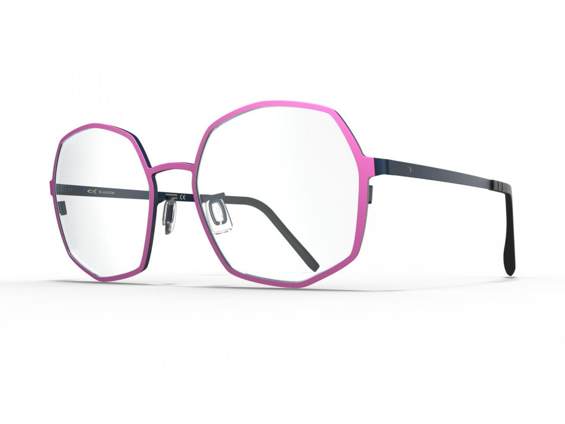 Blackfin Pink Bf1081 Geometric Titanium Eyeglasses