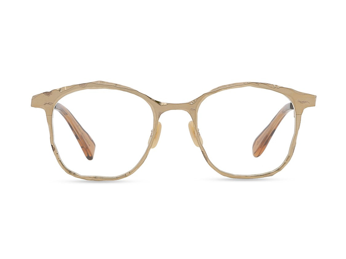 Masahiro Maruyama Mm-0105 Soft Square Hammered Titanium Eyeglasses