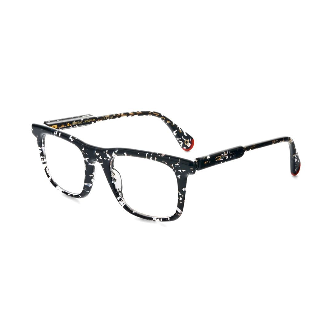 Etnia Barcelona Brutal No.34 Bold Rectangular Acetate Eyeglasses With Speckled Patterns