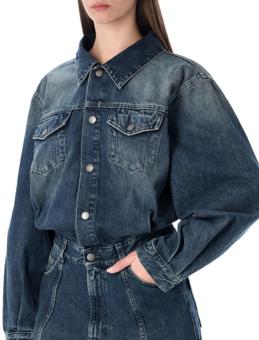 Haikure Amber Dark-Wash Denim Jumpsuit