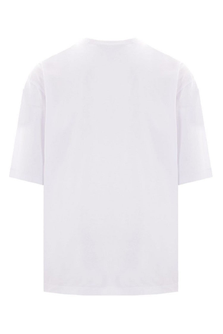Dsquared2 White Cursive Logo Loose-Fit Cotton T-Shirt