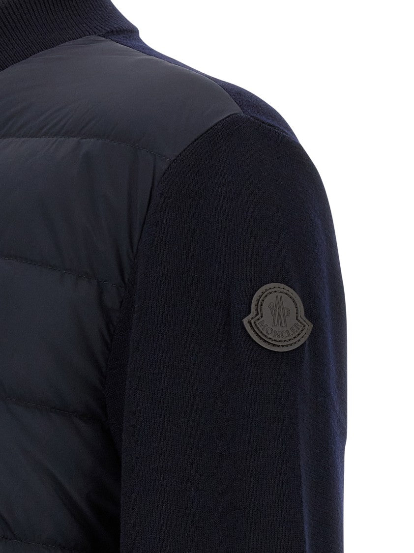 Moncler Two-Material Cardigan