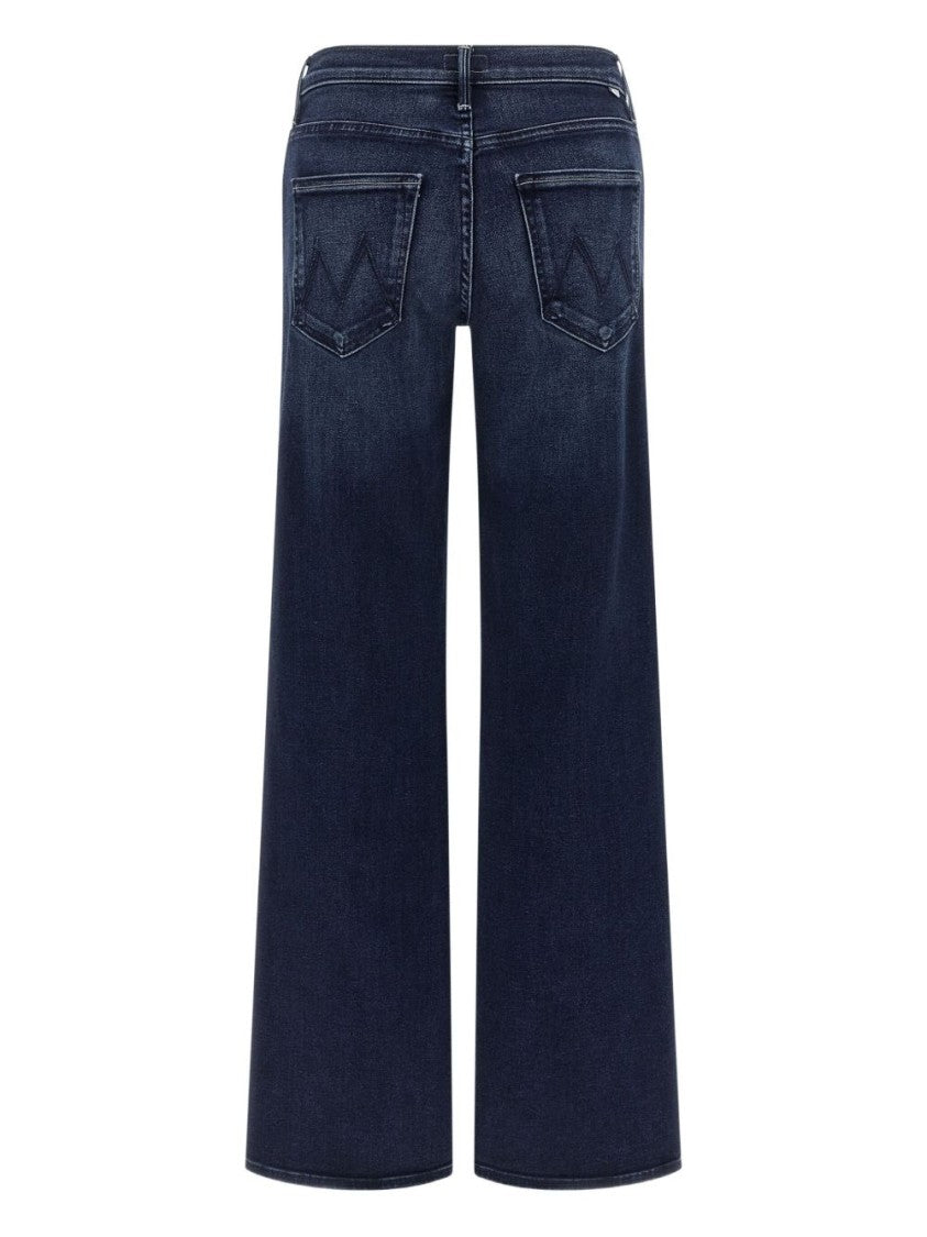 Mother Cropped Wide-Leg Jeans With Classic Five-Pocket Design