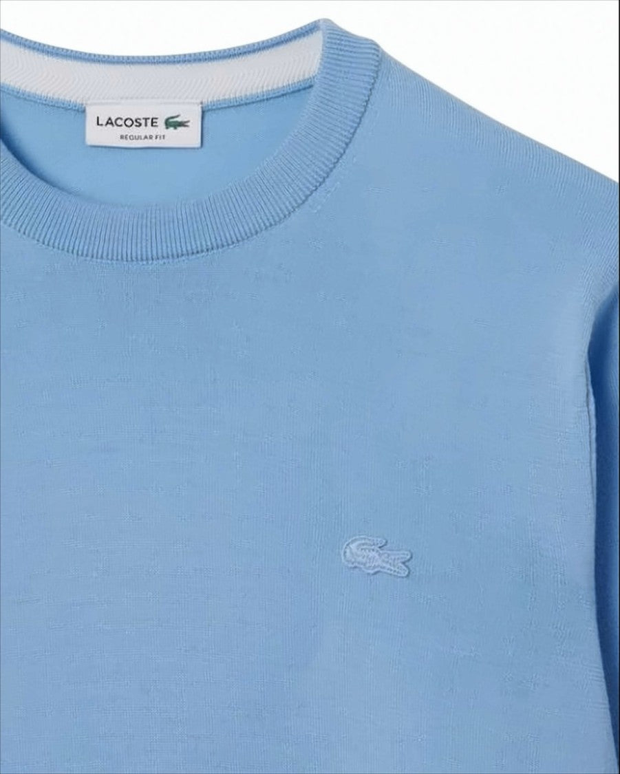 Lacoste Wool Sweater With Ribbed Finishes
