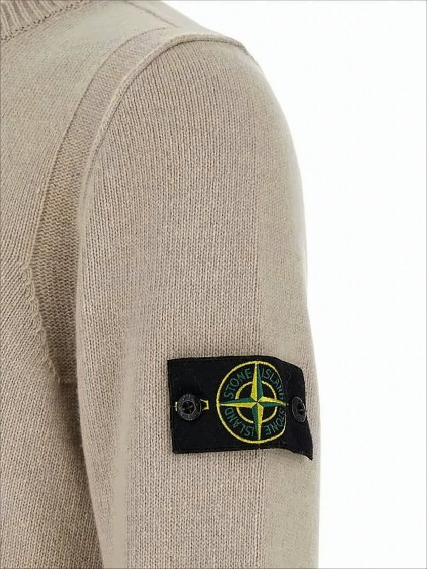 Stone Island Knitted Sweater With Classic Crew Neckline