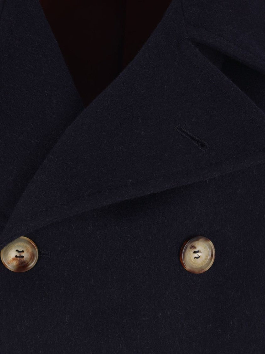 Brunello Cucinelli Double-Breasted Jacket With Wide Lapel And Button Detailing