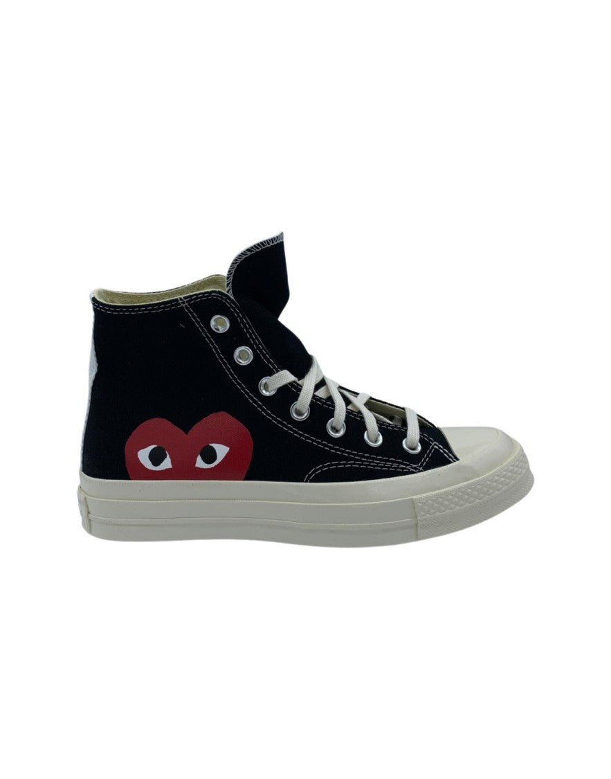 Cdg Play High-Top Sneakers With Distinctive Heart Emblem