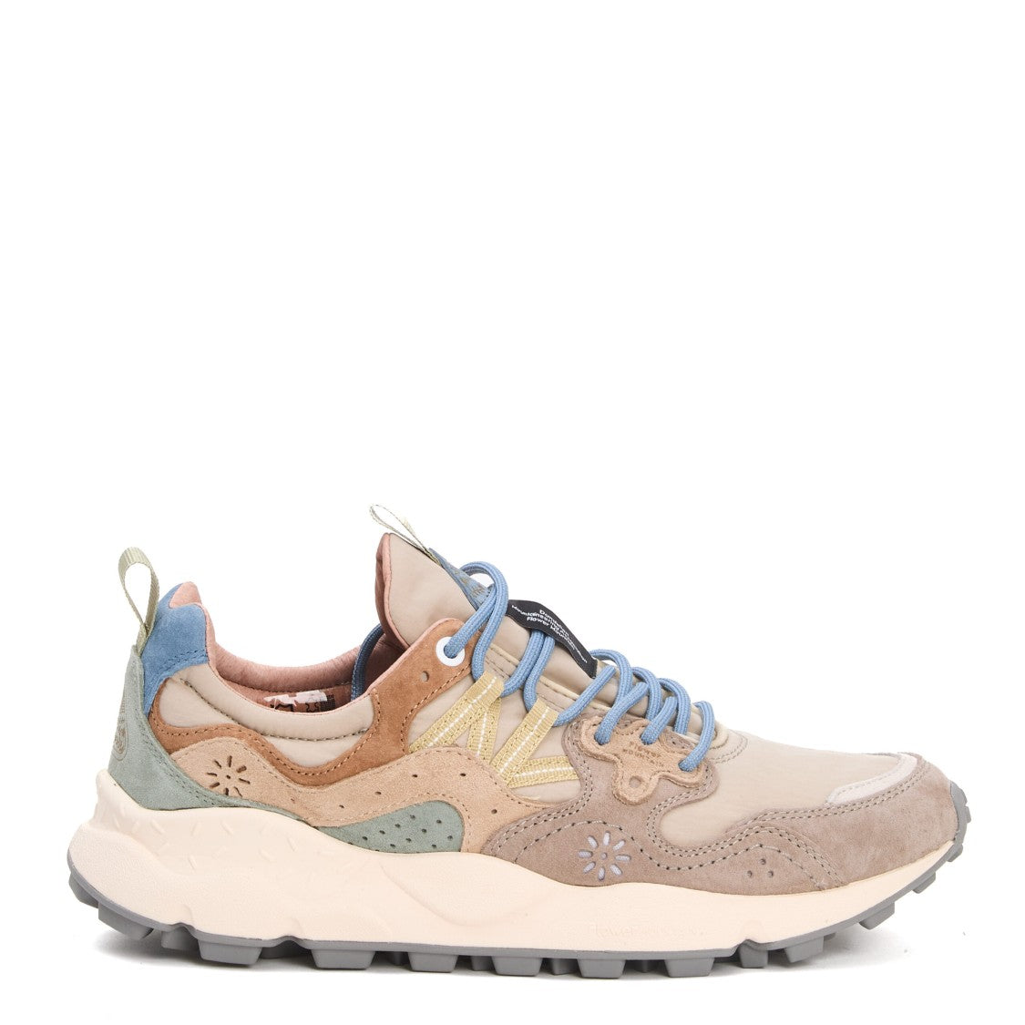 Flower Mountain Taupe Light Blue Yamano 3 Sneakers