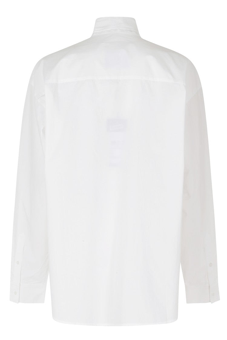 Herskind White Cintra Tie-Neck Cotton Poplin Shirt