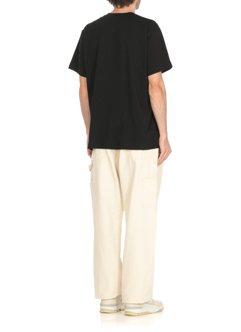 Moschino Strass-Embellished Black Cotton T-Shirt