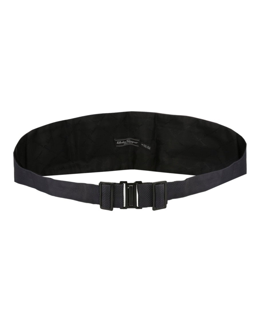 Ferragamo Micro-Textured Silk Cummerbund With Adjustable Buckle