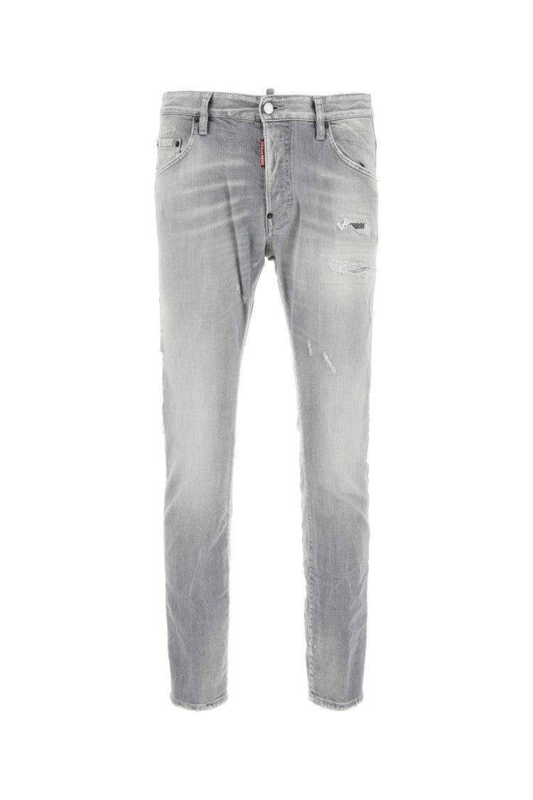 Dsquared2 Grey Stretch Denim Skater Jeans