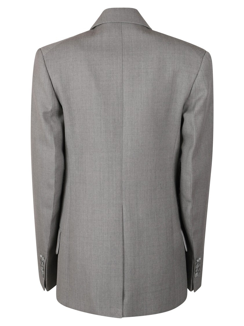 Victoria Beckham Tailored Grey Blazer With Structured Silhouette