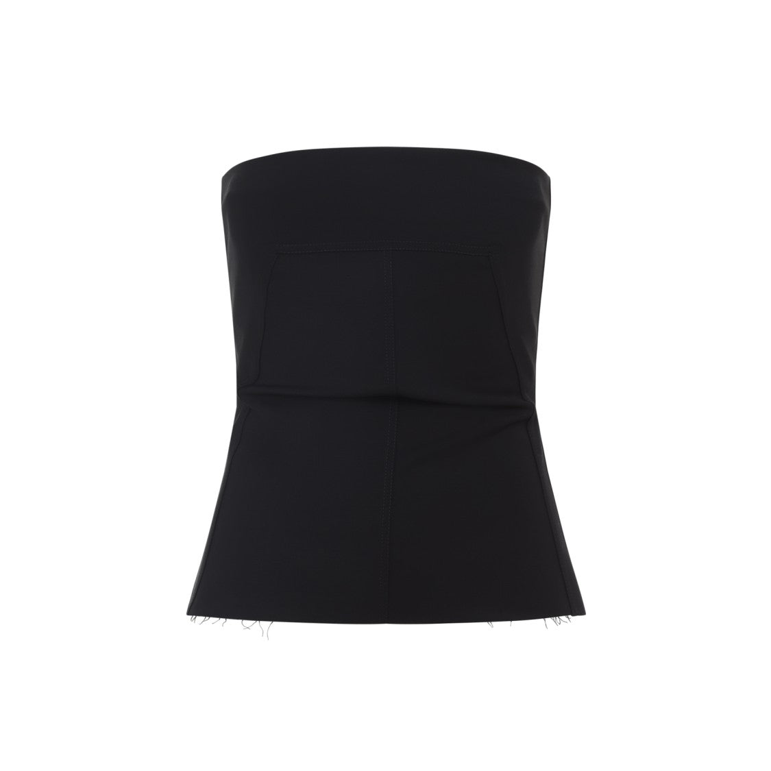 Rick Owens Black Wool Bustier Top