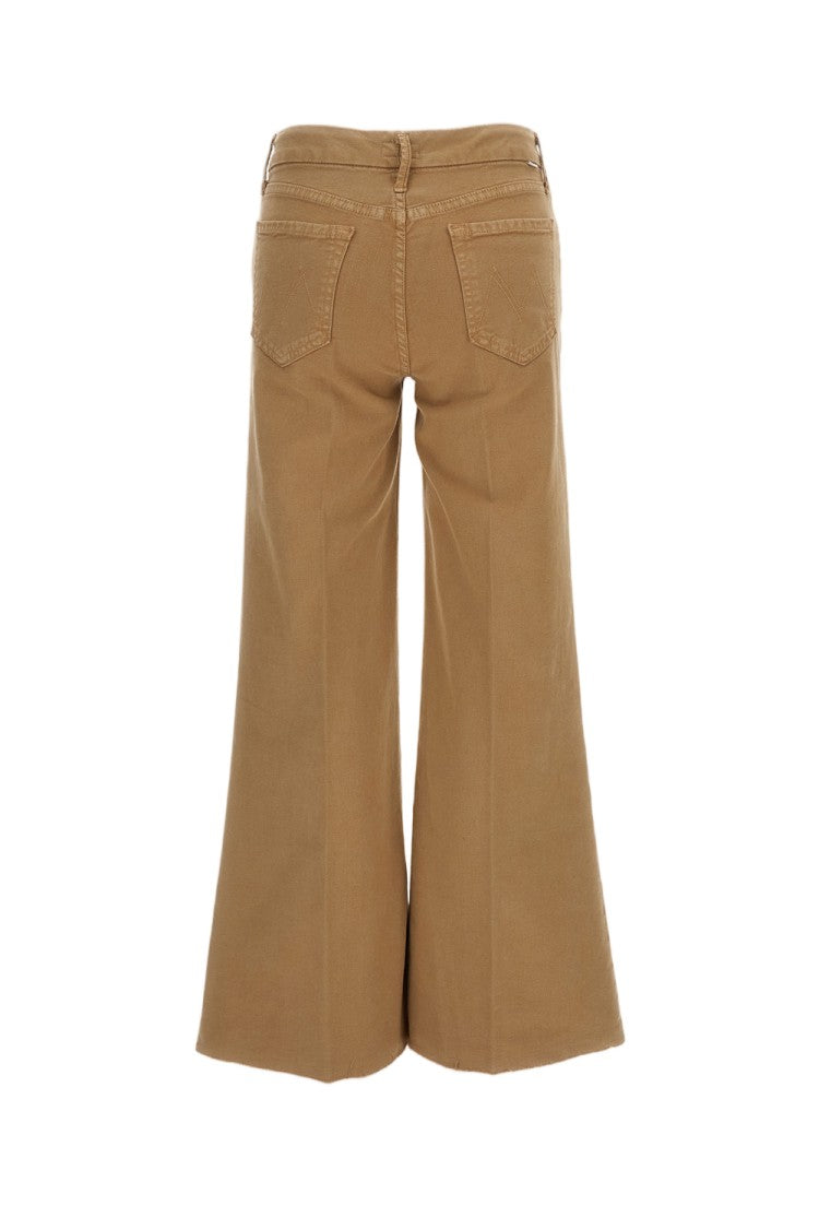 Mother High-Rise Wide-Leg Jeans With Frayed Raw-Cut Hem
