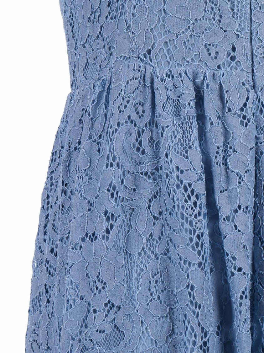 Michael Kors Corded Lace Ruffled Maxi Dress