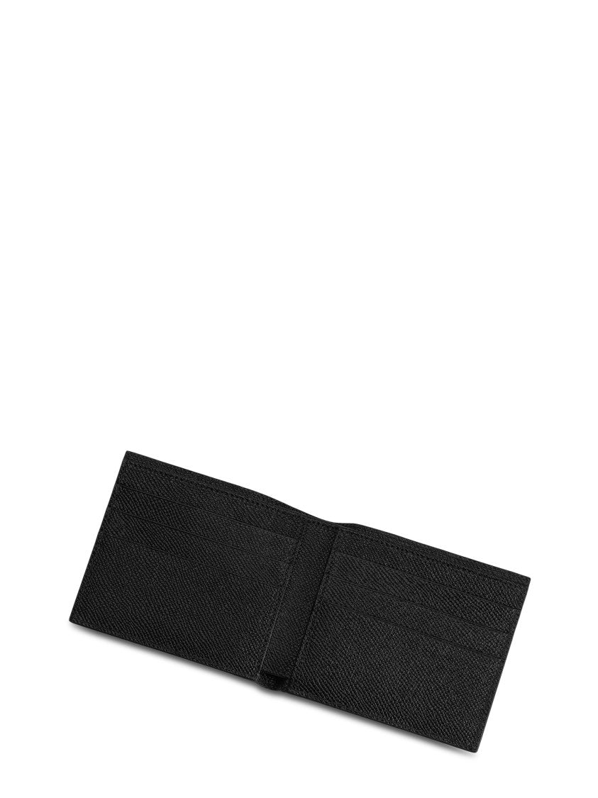 Dolce & Gabbana Portafogli St. Dauphine Engraved Plaque Leather Bifold Wallet