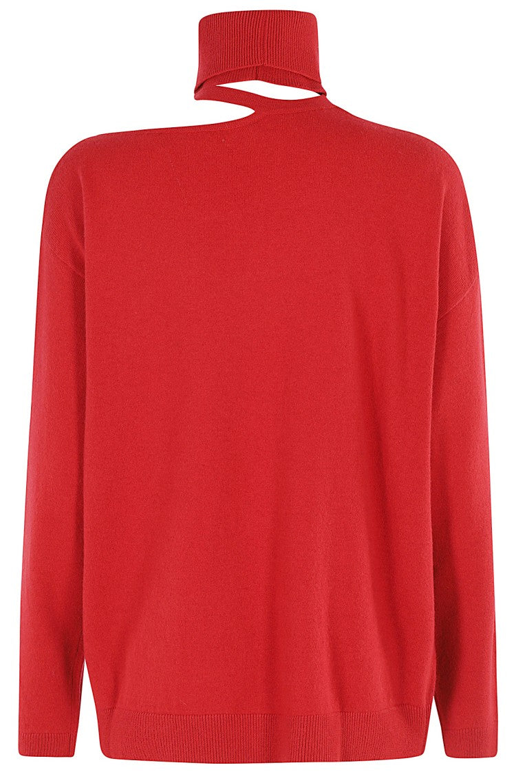 Federica Tosi Dramatic Cut-Out Turtleneck Sweater