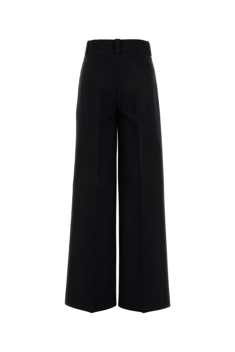 Moncler Black Polyester Blend Palazzo Pant