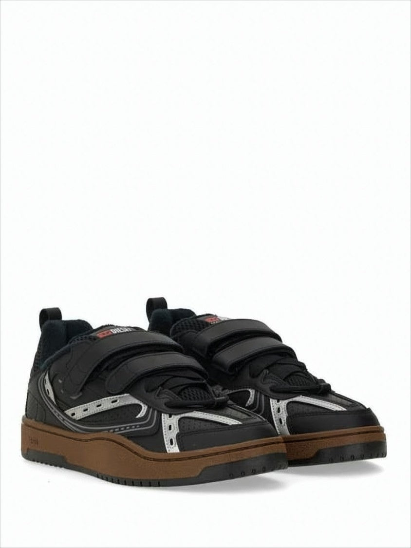Diesel Low-Top Black Sneakers With Velcro Straps