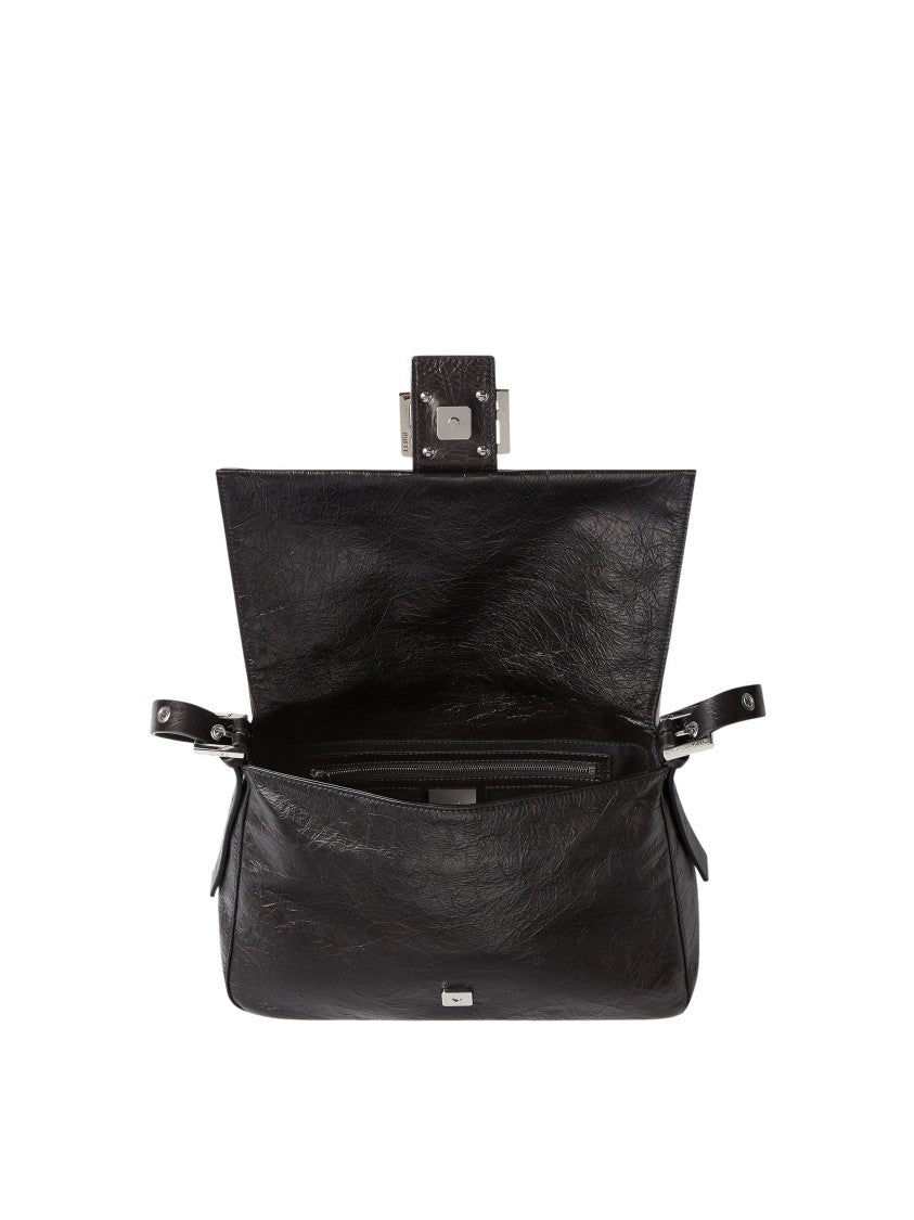 Fendi Soft Trapezoid Shoulder Bag With Metal Ff Buckle