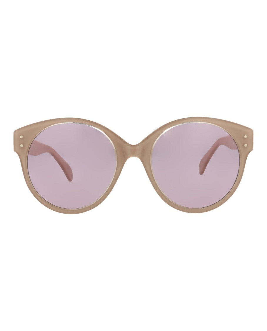 Alaïa Round-Frame Acetate Sunglasses