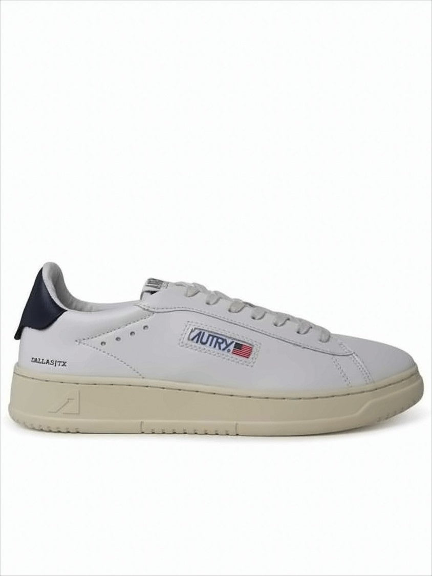 Autry Low-Top White Leather Sneakers With Perforated Detailing