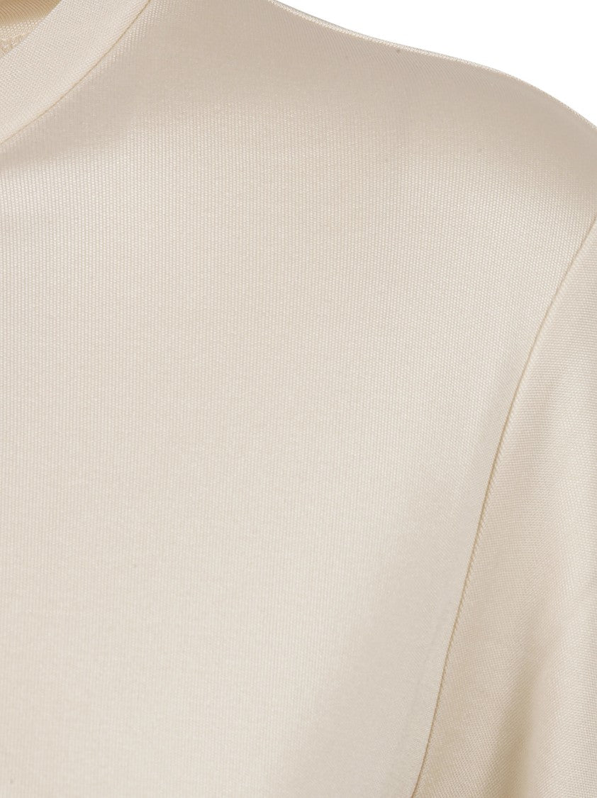 Max Mara Silk T-Shirt With Classic Crew Neckline