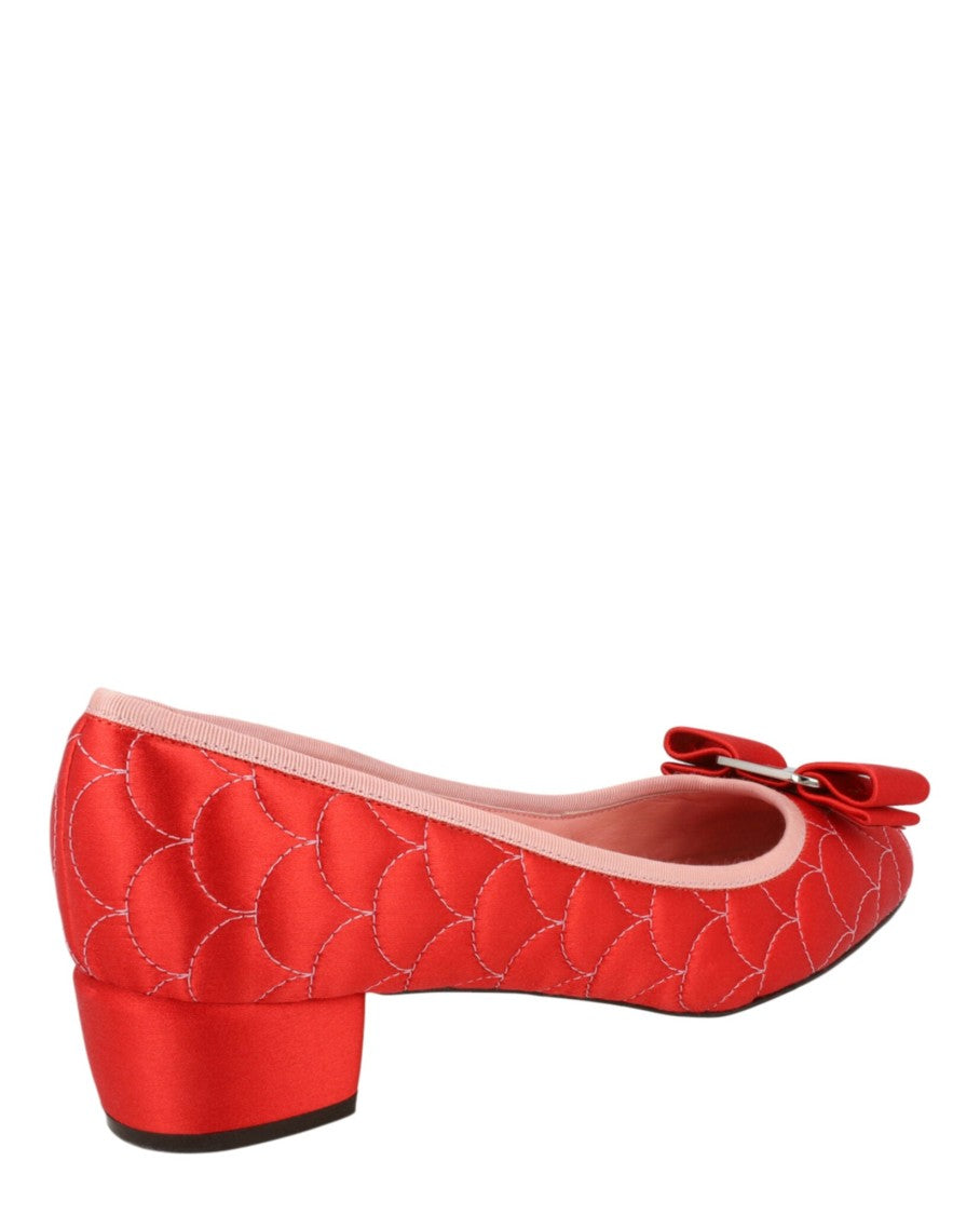 Ferragamo Vara Bow Satin Pumps