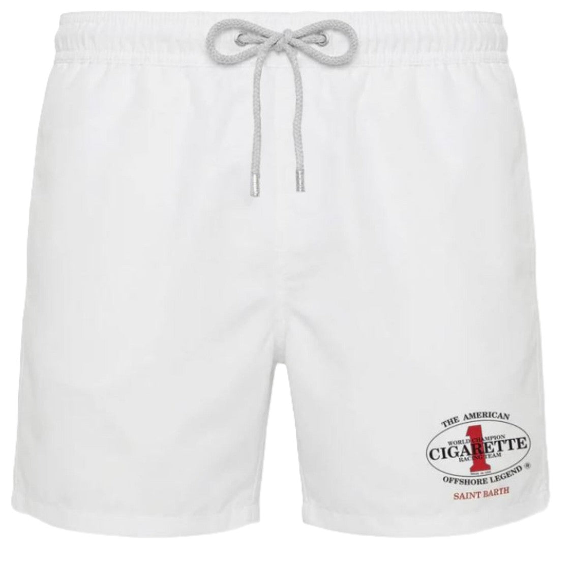 Mc2 Saint Barth White Gustavia Embroidery Swim Shorts