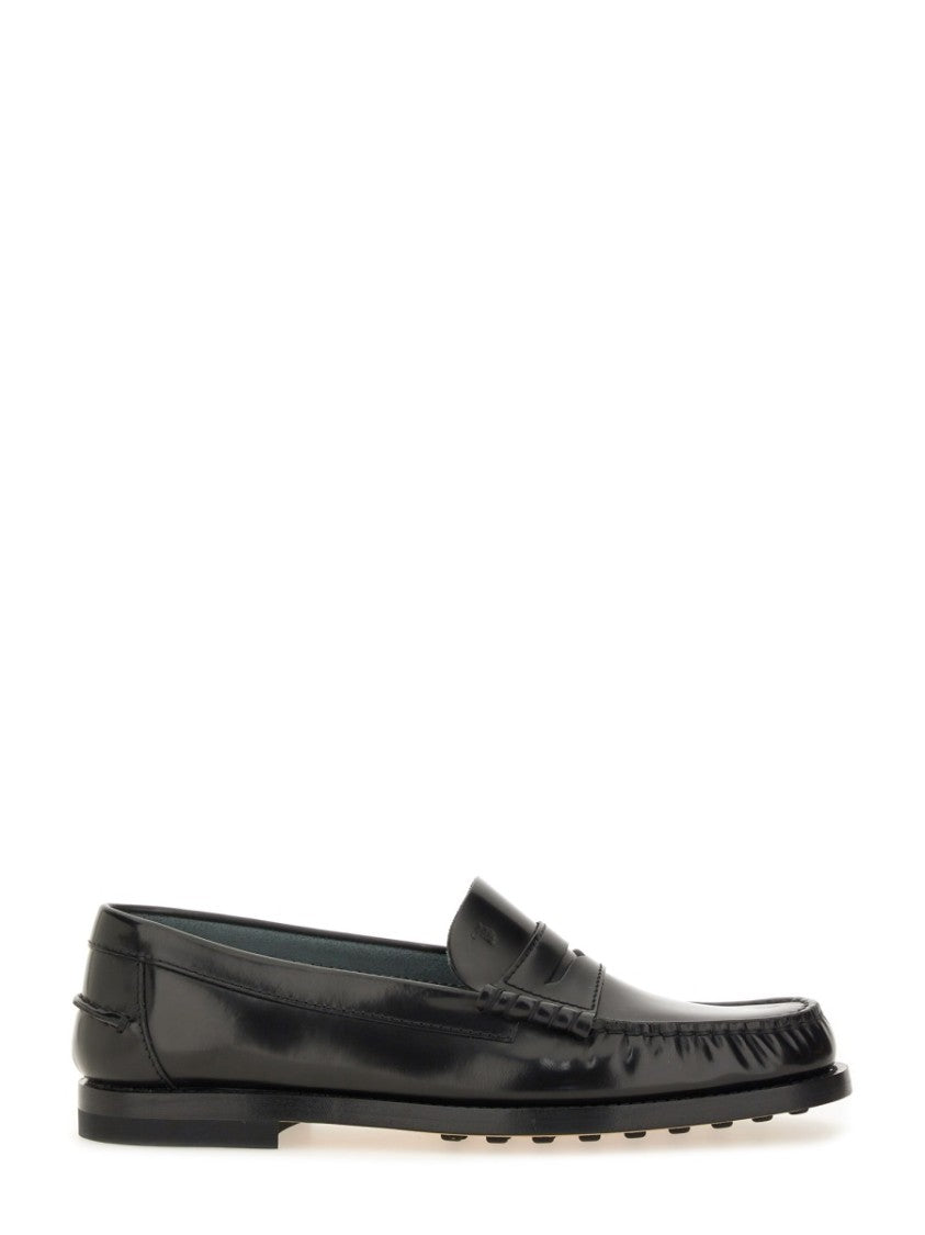 Tod's Polished Calf Leather Loafer With Classic Silhouette