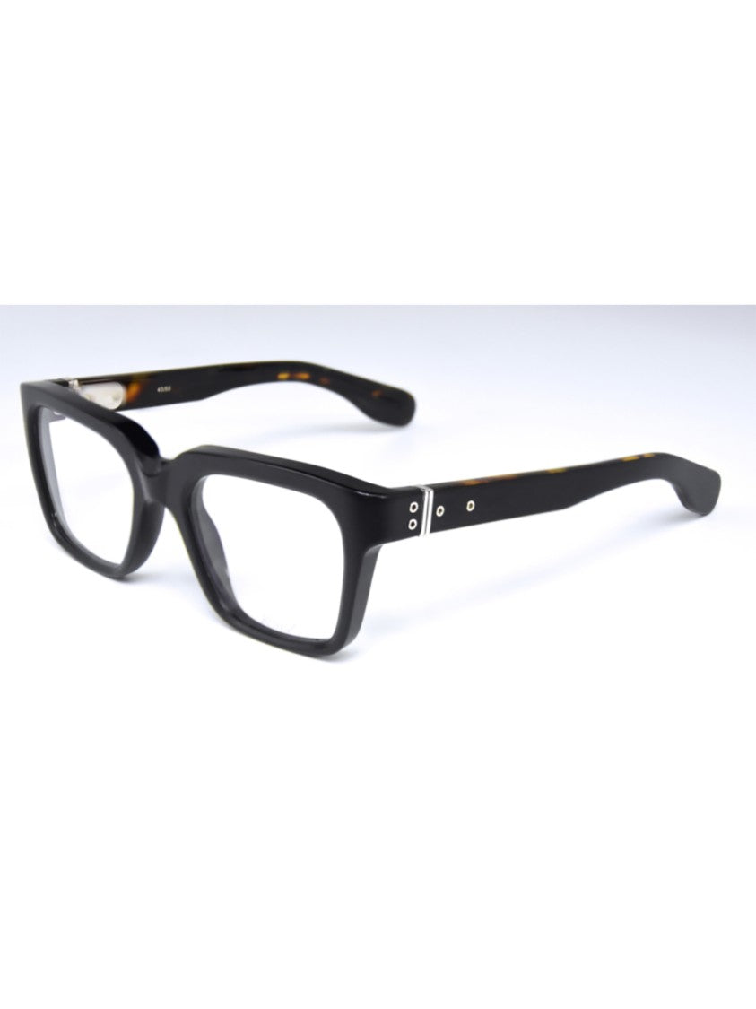 Kiurv Bold Rectangular Black Acetate Optical Frames