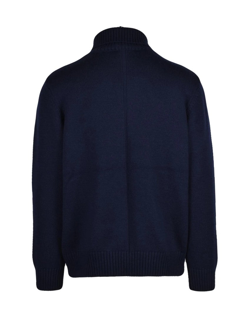 Add Extrafine Merino Wool Turtleneck Sweater With Ribbed Finishing