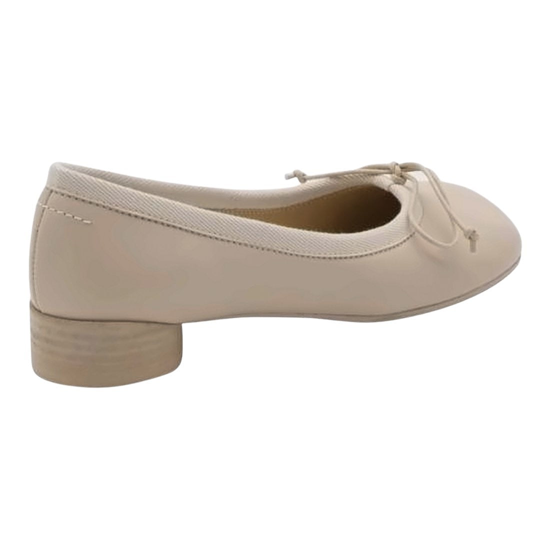 Mm6 By Maison Margiela Smooth Leather Flats With Delicate Bow