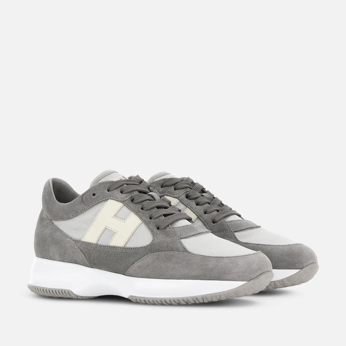 Hogan Interactive Lace-Up Sneakers In Calfskin