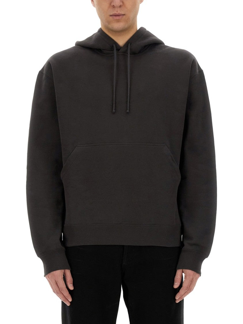Saint Laurent Hooded Sweatshirt With Subtle Logo