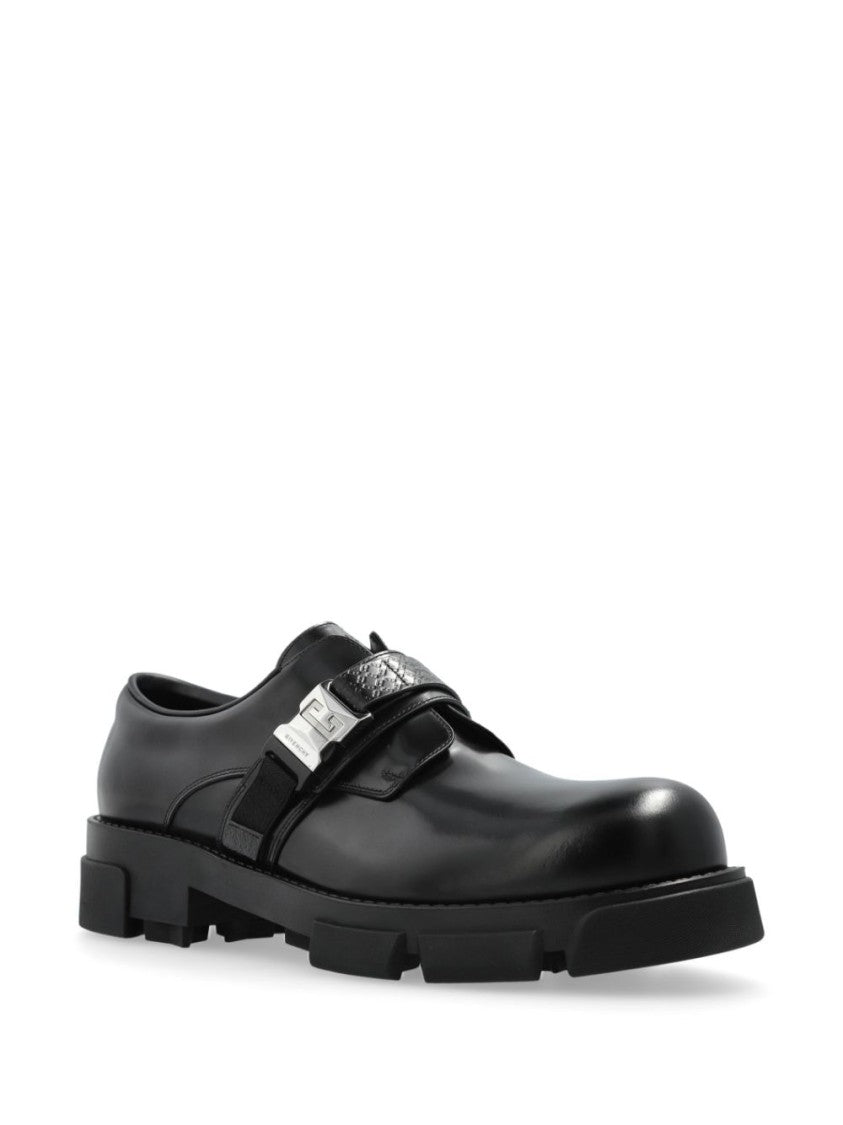 Givenchy Sophisticated Black Leather Flat Shoes