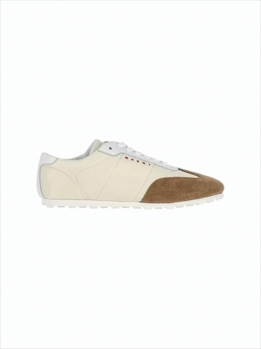 Marni Smooth Polyamide Sneakers With Suede Accents