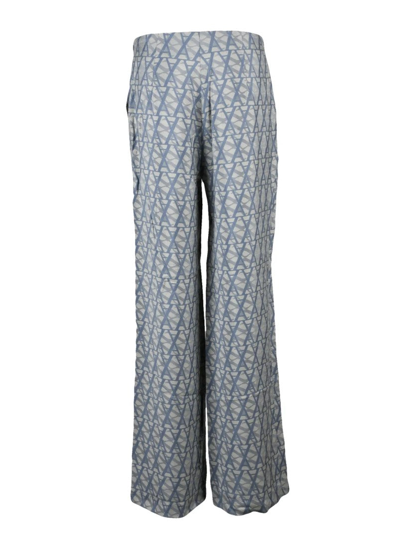 Alessia Santi Alessia Santi Palazzo Trousers - Grey/Sky Blue