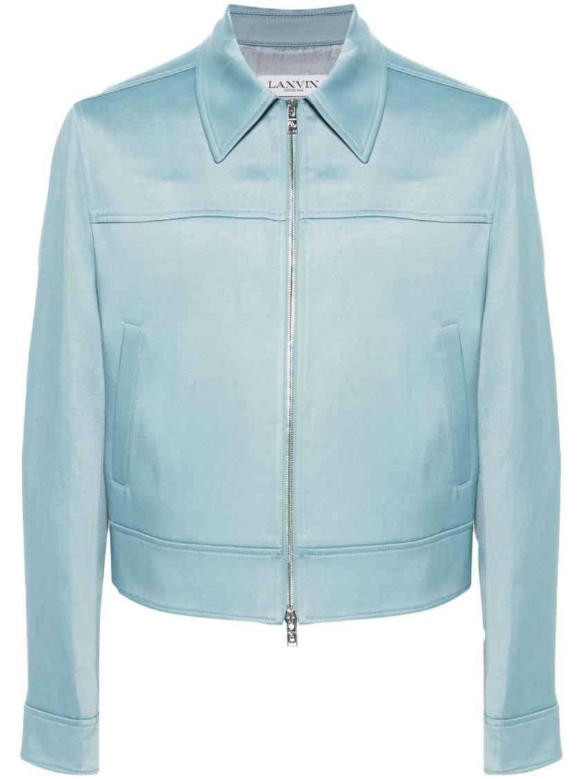 Lanvin Powder Blue Satin Jacket
