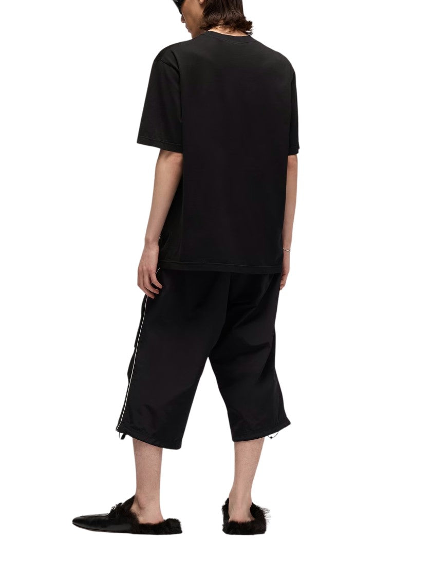 Gucci Black Crest Print Cotton T-Shirt