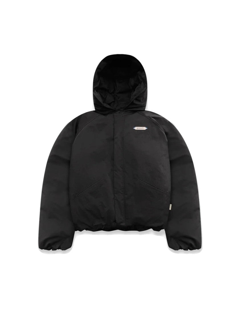 Reternity Black Boxy Oversized Puffer Nylon Down Jacket