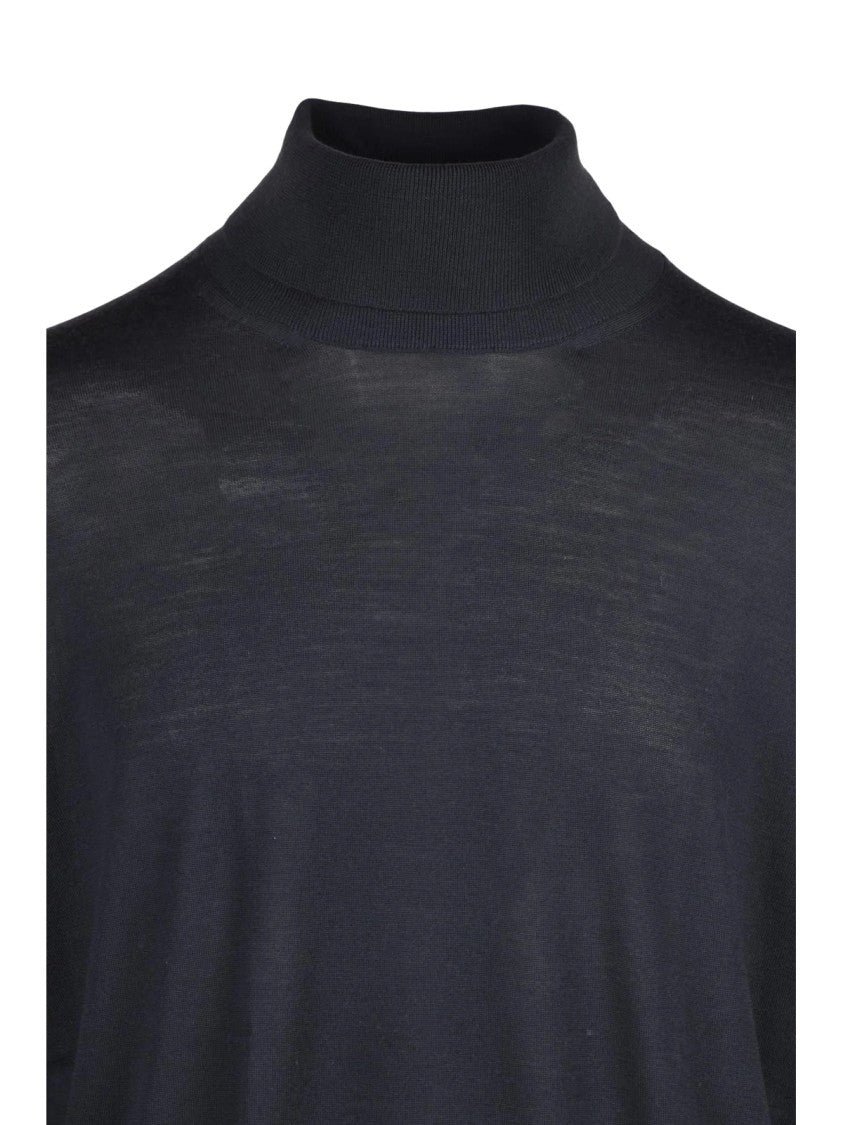 Eleventy Refined High-Neck Wool Sweater