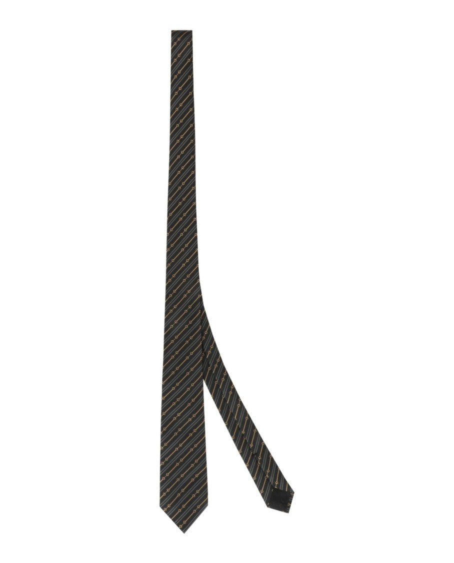 Gucci Horsebit Silk Jacquard Tie
