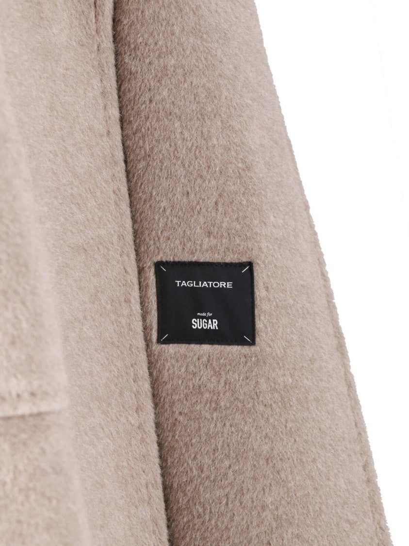 Tagliatore Brown Charlize Alpaca Virgin Wool Belted Coat