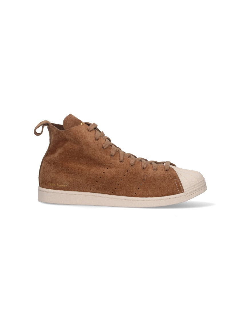 Adidas X Wales Bonner "Superstar Hi" Sneakers Brown