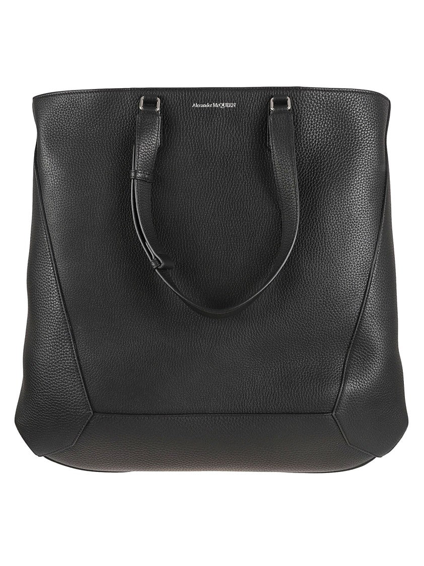 Alexander Mcqueen Textured Leather Tote Bag
